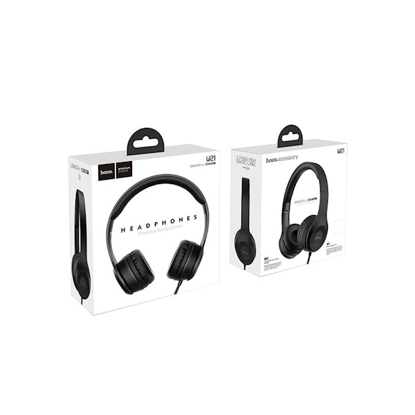 ყურსასმენი HOCO W21 Graceful charm Wired headphones 3 5mm JackBlack